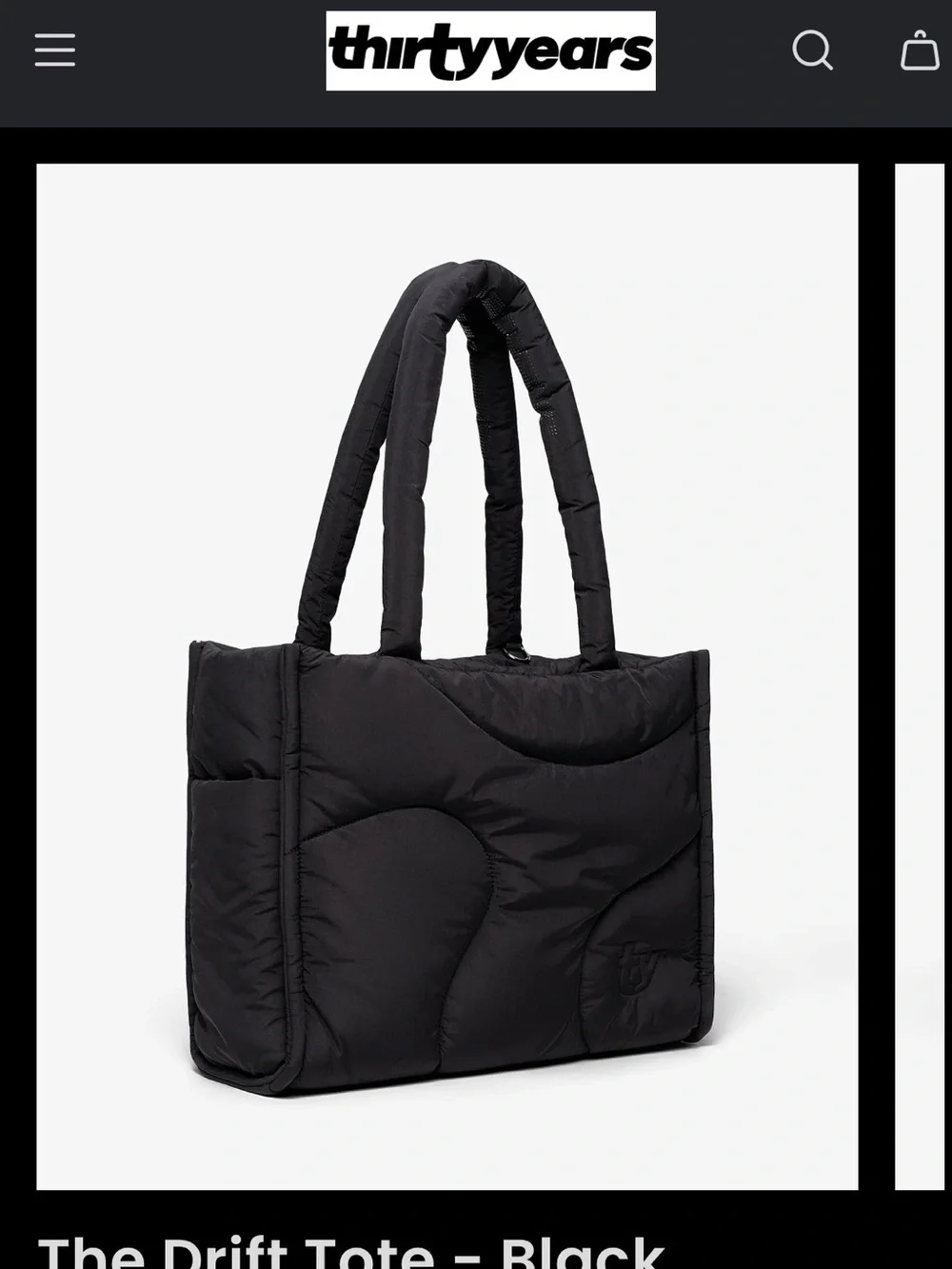 Thirtyyears Drift Tote in Black